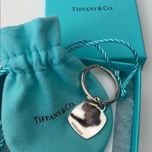 Tiffany sterling silver engravable key chain